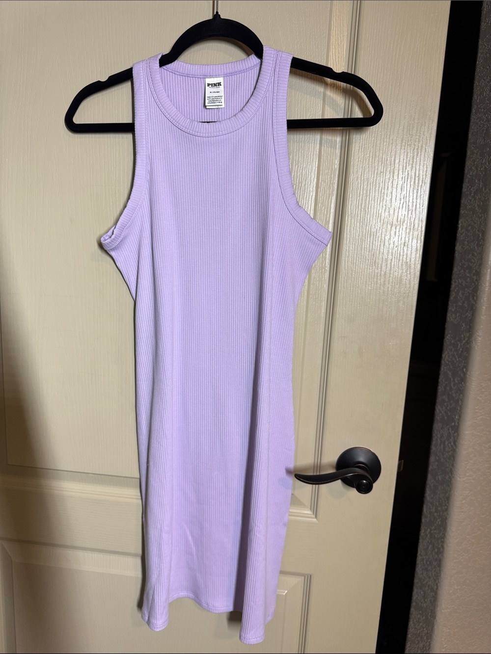 PINK Victoria’s Secret Light Purple Ribbed Stretchy Sleeveless Dress Size M